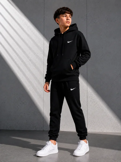 Nike Спортивный костюм для мальчика, черный, фото 6