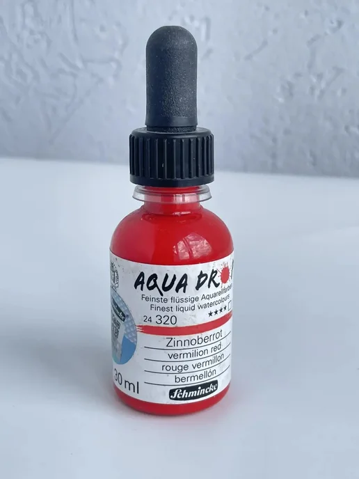 Чернила красные Aqua drop, черный