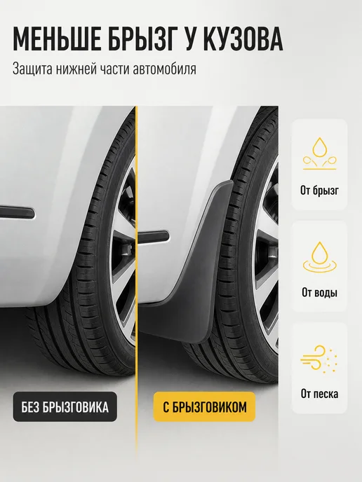 Брызговики на ZOTYE T700 T800 2017-2018, 4 шт, фото 4