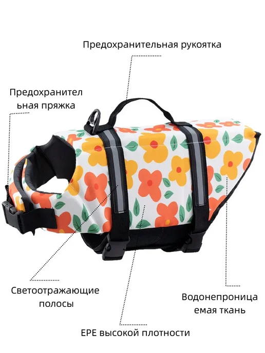 Спасательный жилет для собак, желтый, фото 4