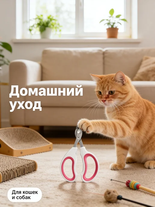 Прецизионные ножницыгильотина для ухода за когтями мелких и, розовый