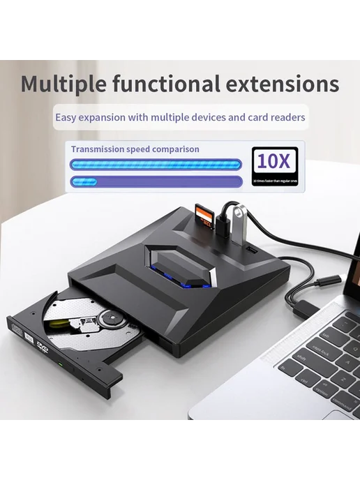 Внешний DVD CD-привод USB 3.0 и Type-C, вариант