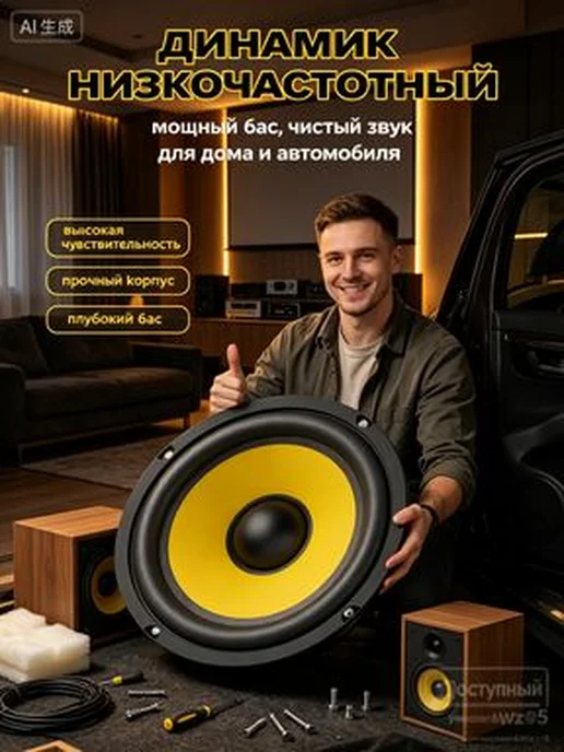 Автомобильный пассивный сабвуфер 20 см, вариант