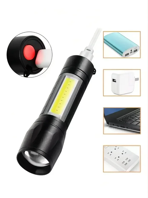 ACORNSTORE Фонарик карманный светодиодный LED со светильником RK-511, вариант, фото 6