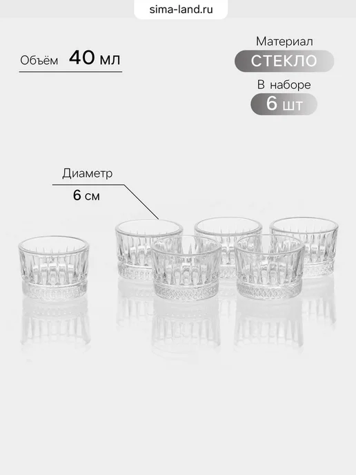Yamle Соусники стеклянные прозрачные, d 6 см, 40 мл, 40 мл, фото 7