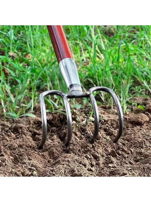 Садовые вилы из закаленной стали, ширина 16.5 см, вариант, фото 7
