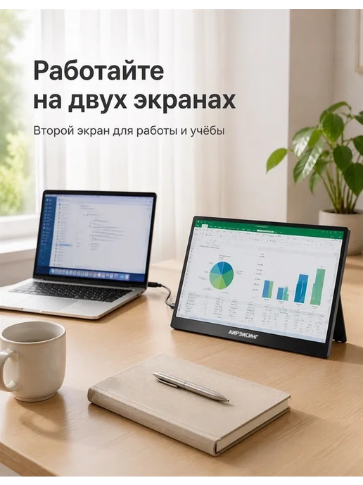 Нет бренда Портативный монитор 11.6 HD 1366x768p 60Hz С громкоговорител…, вариант, фото 3