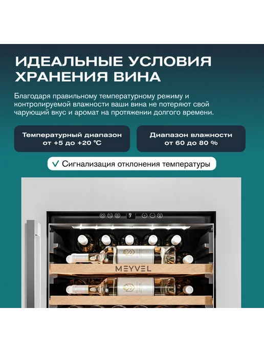 Meyvel Винный шкаф встраиваемый MV31PRO-KWB1, черный, фото 8