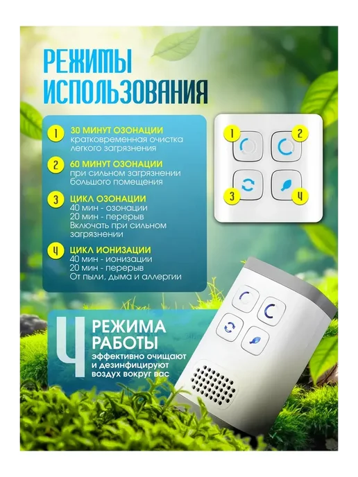 Озонатор воздуха ионизатор домашний, вариант, фото 7