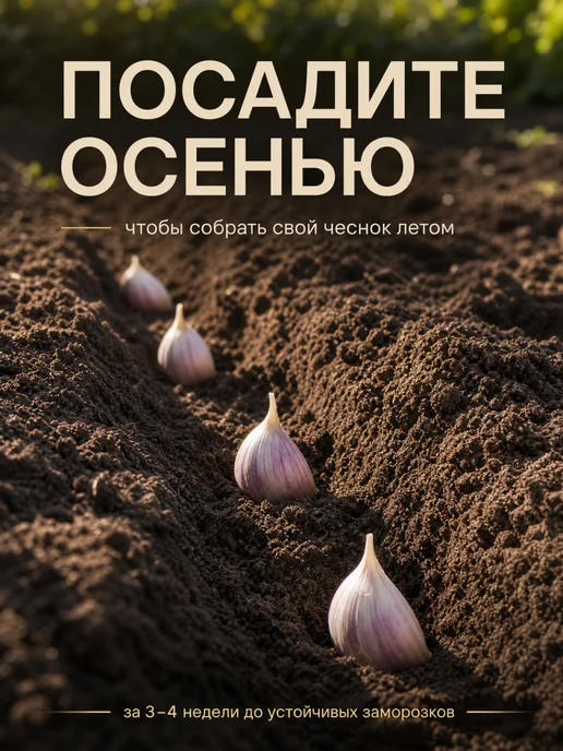 Чеснок на посадку под зиму крупный урожай 2026 (1 головка), серый, фото 7