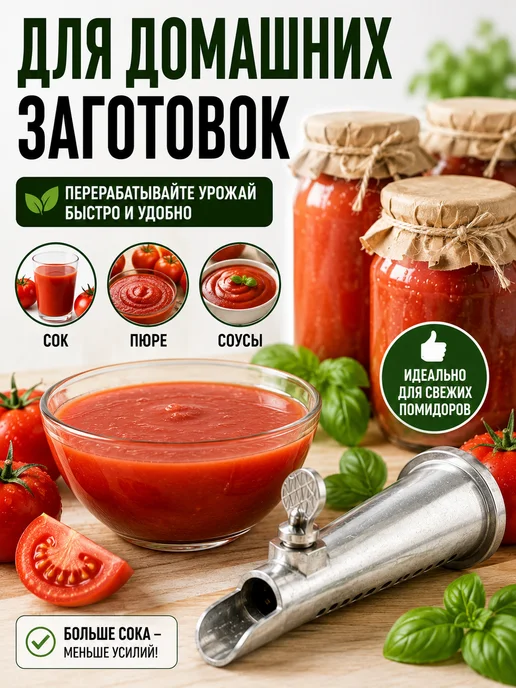 ДомИЯ насадка для мясорубки соковыжималка для томатов, вариант, фото 3