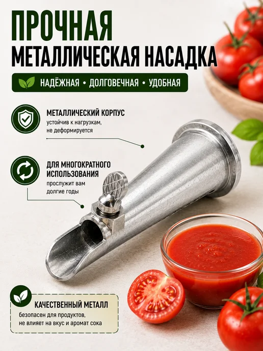 ДомИЯ насадка для мясорубки соковыжималка для томатов, вариант, фото 4