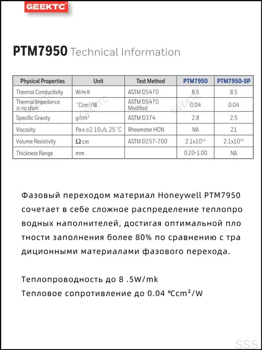 Solstice (Honeywell) ptm7950 термопаста с фазовым переходом 26*30mm толщина 0.25mm, Термоинтерфейс PTM7950 толщина 0.2, фото 7