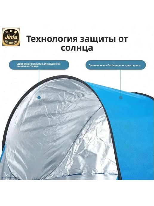 Пляжный зонт зелёный, диаметр 72 см, зеленый, фото 5