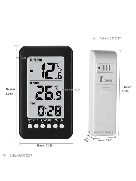 Xiaomi термометр, будильник, метеостанция,LCD CJ3315RF, вариант, фото 4