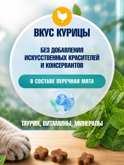 PERFECT FIT Лакомство для кошек от зубного налета и запаха изо рта, 3шт, 2 шт, фото 3