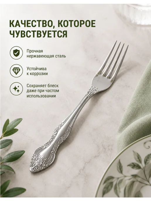 Павловский завод им Кирова Вилка «Тройка» столовая, 1 штука, 1 шт, фото 4
