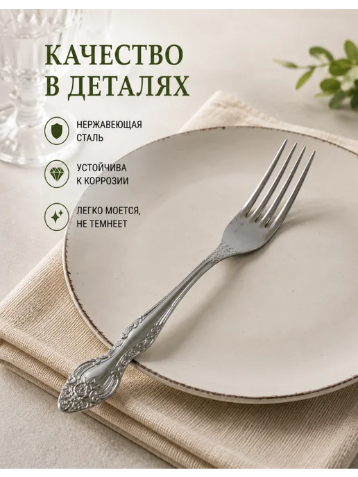 Павловский завод им Кирова Вилка «Тройка» столовая, 1 штука, 1 шт, фото 6
