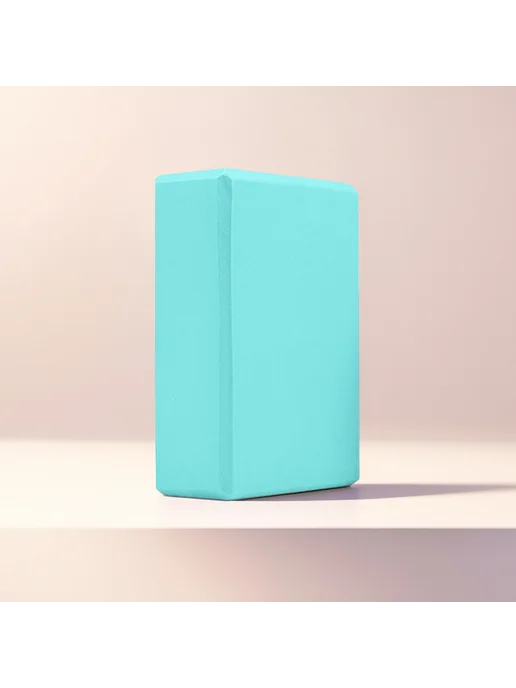 EVA йога блок высокой плотности для медитации, Aqua Blue, синий, фото 4