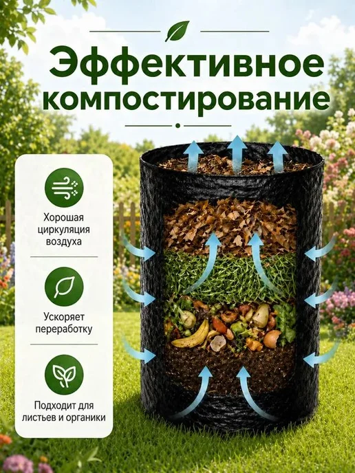 Садовый компостер 1000 л, 100×100×100 см, 100x100x100 см, 1000 л, фото 5