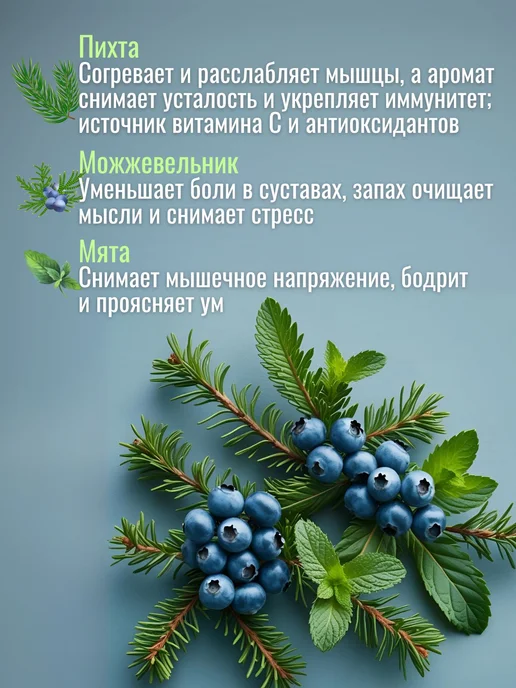 Запарка для чана с пихтой, можжевельником и мятой 300 г, 300 г, фото 4