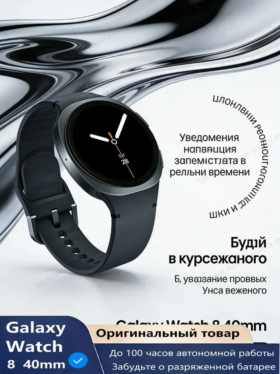 Умные часы Galaxy Watch 8 40mm чёрный Samsung 1436767497 купить за 11 731 ₽ в интернет‑магазине Wildberries
