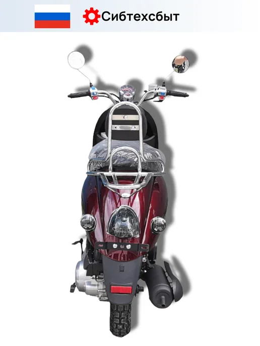 VMC Ventomatic Motus Company Скутер бензиновый VMC Retro N1500 (без ПТС, 49) чёрный, красный, фото 4