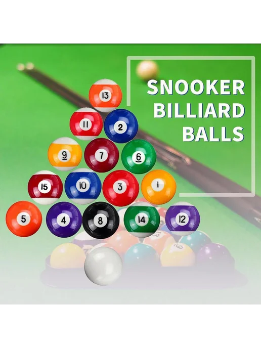 Пластиковый бильярд Snooker 25 мм, вариант, фото 8