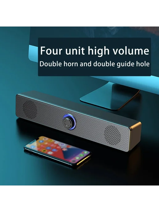 Саундбар Bluetooth для ТВ и компьютера, 3.5 мм AUX, вариант, фото 6