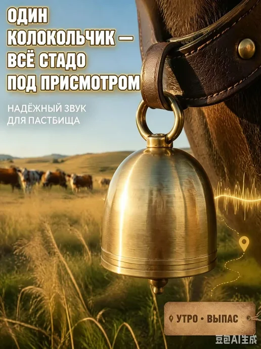 Колокольчик для животных из латуни, 80×65×65 мм, 80x65x65 мм, фото 2