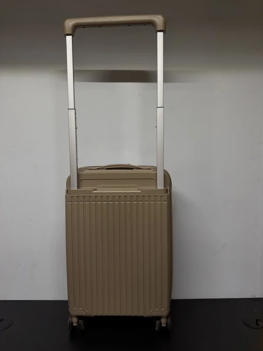 Чемоданкин Чемодан S темно-бежевый с карманом USB Type-c, бежевый, фото 8