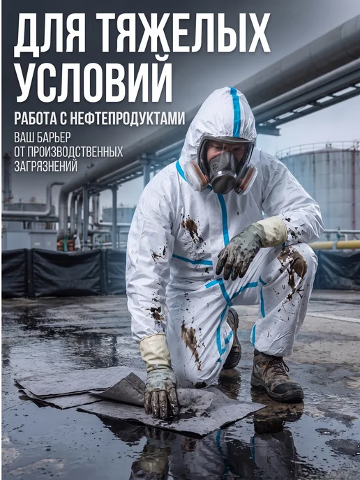Комбинезон защитный одноразовый,для ремонта,костюм Каспер, белый, фото 2