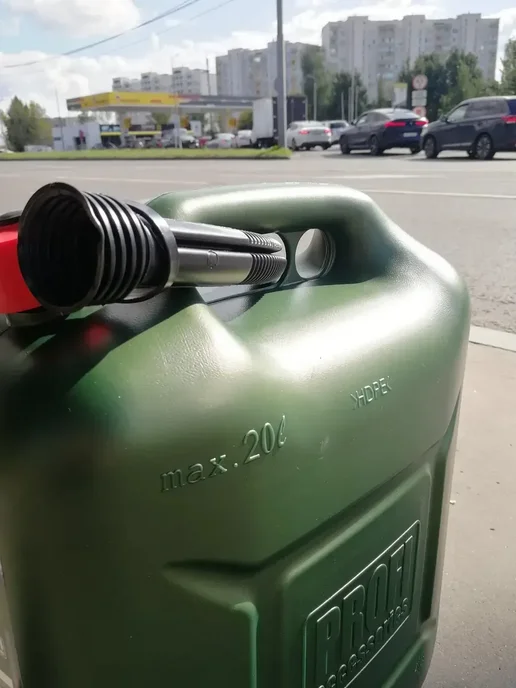3TON Пластиковая канистра для бензина 20 л, PROFI в комплекте с к…, 20 л, фото 3