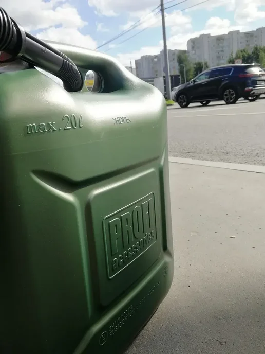 3TON Пластиковая канистра для бензина 20 л, PROFI в комплекте с к…, 20 л, фото 7