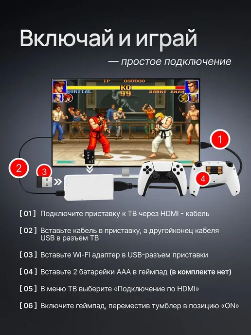 Игровая приставка для телевизора смарт консоль, вариант, фото 5