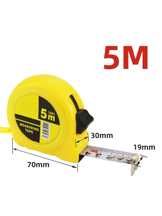Tooleye Рулетка 3M стальная 19 мм, цвет Steel, 2 м, 3 м