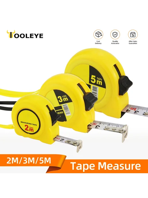 Tooleye Рулетка 3M стальная 19 мм, цвет Steel, 2 м, 3 м, фото 2