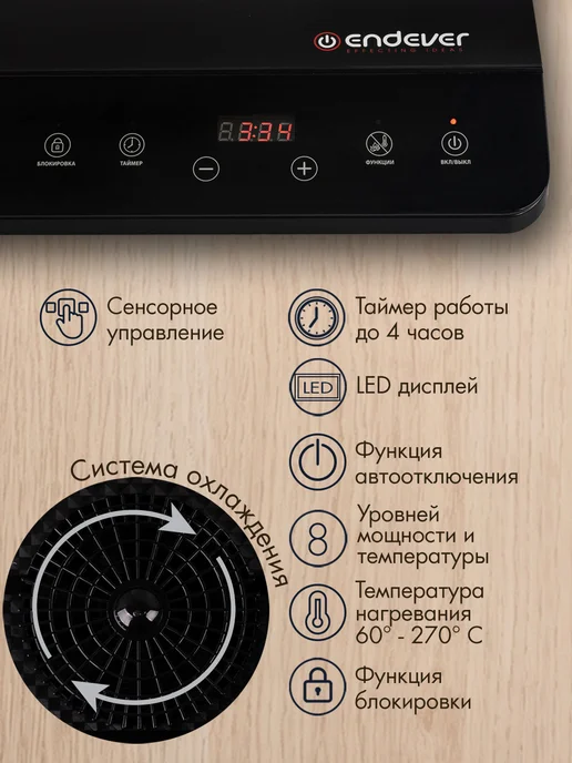 Endever Плитка индукционная с двумя конфорками IP-74, вариант, фото 4