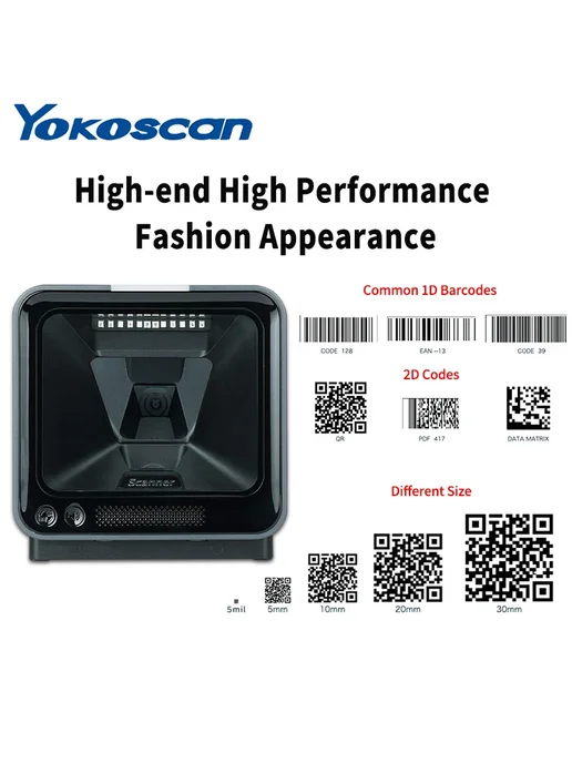 YK&SCAN MP7600L сканер штрих-кодов 2D 1D USB-Cable, 7600 л, фото 2