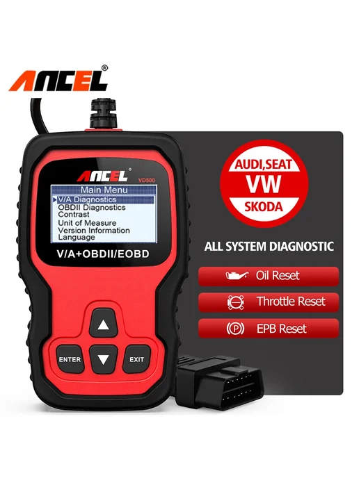 ANCEL Диагностический сканер VD500 OBD2 для Volkswagen, VW, вариант, фото 2