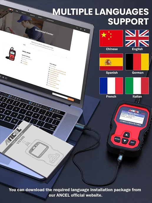 ANCEL Диагностический сканер VD500 OBD2 для Volkswagen, VW, вариант, фото 7