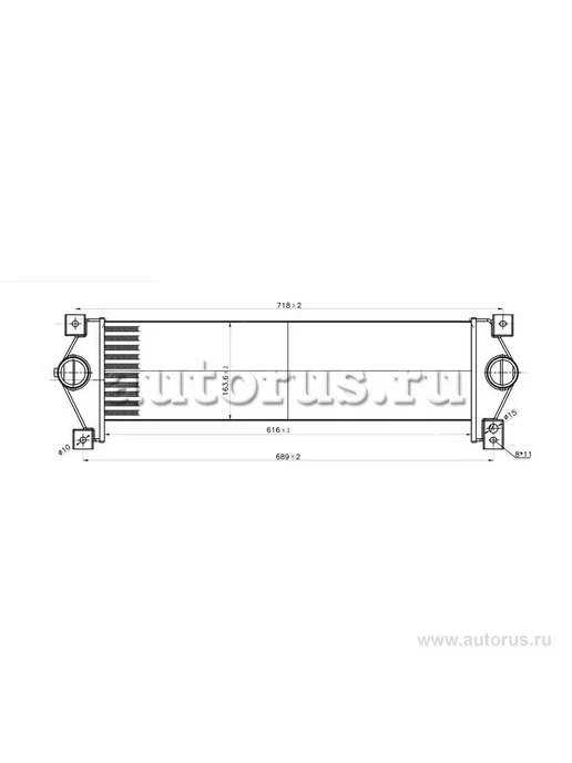 LUZAR Интеркулер SSANG Yong Action Kyron Rexton LRIC 1750, вариант, фото 4