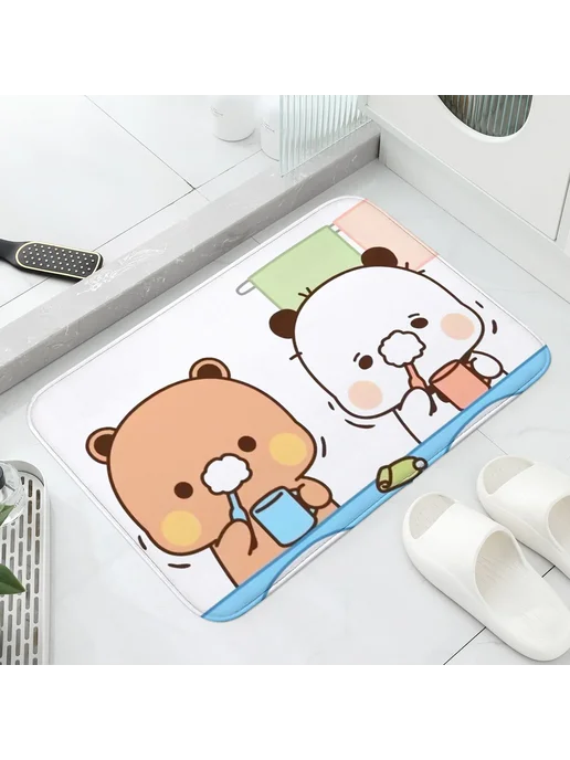 Водонепроницаемый коврик для прихожей Bubu & Dudu 50cmx80cm, белый, фото 3