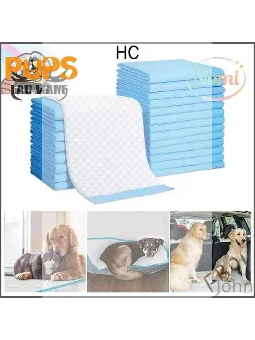 Одноразовые впитывающие пелёнки для животных 60×90 см, 20 шт, 60x90 см, 20 шт