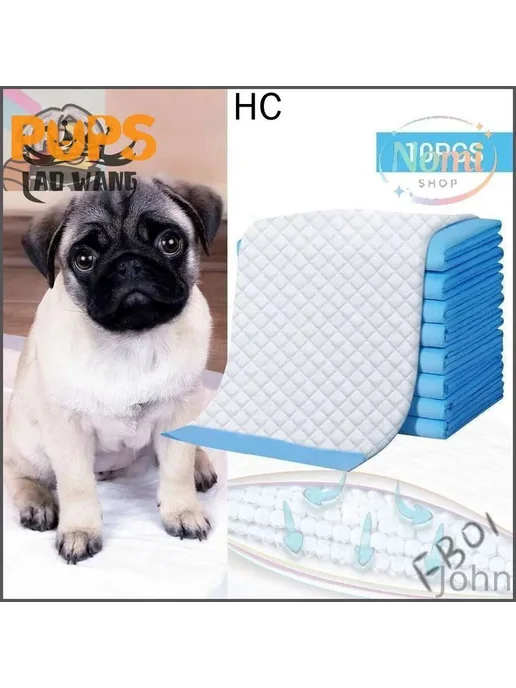 Одноразовые впитывающие пелёнки для животных 60×90 см, 20 шт, 60x90 см, 20 шт, фото 5