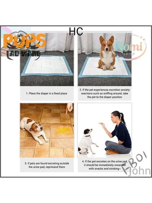 Одноразовые впитывающие пелёнки для животных 60×90 см, 20 шт, 60x90 см, 20 шт, фото 7