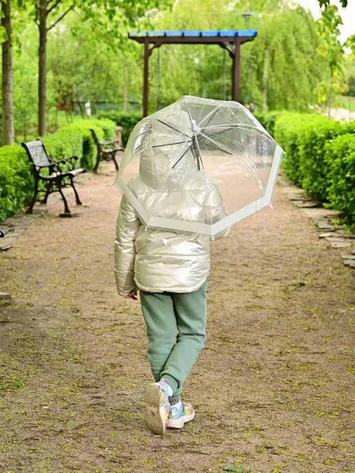 Umbrella World Зонт детский прозрачный со свистком, вариант, фото 4