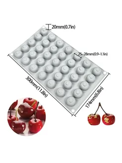 Нет бренда Форма для выпечки силиконовая 11 дюймов Красный, Cherry