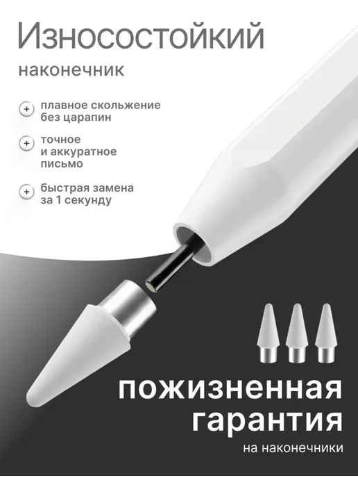 FOUND Стилус для iPad с дисплеем заряда Apple Pencil, вариант, фото 5